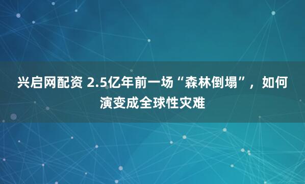 兴启网配资 2.5亿年前一场“森林倒塌”，如何演变成全球性灾难