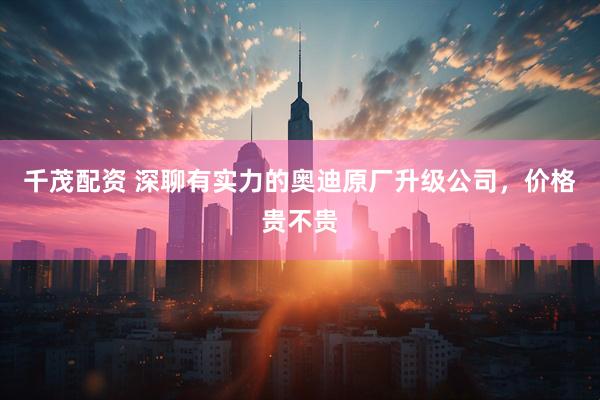 千茂配资 深聊有实力的奥迪原厂升级公司，价格贵不贵